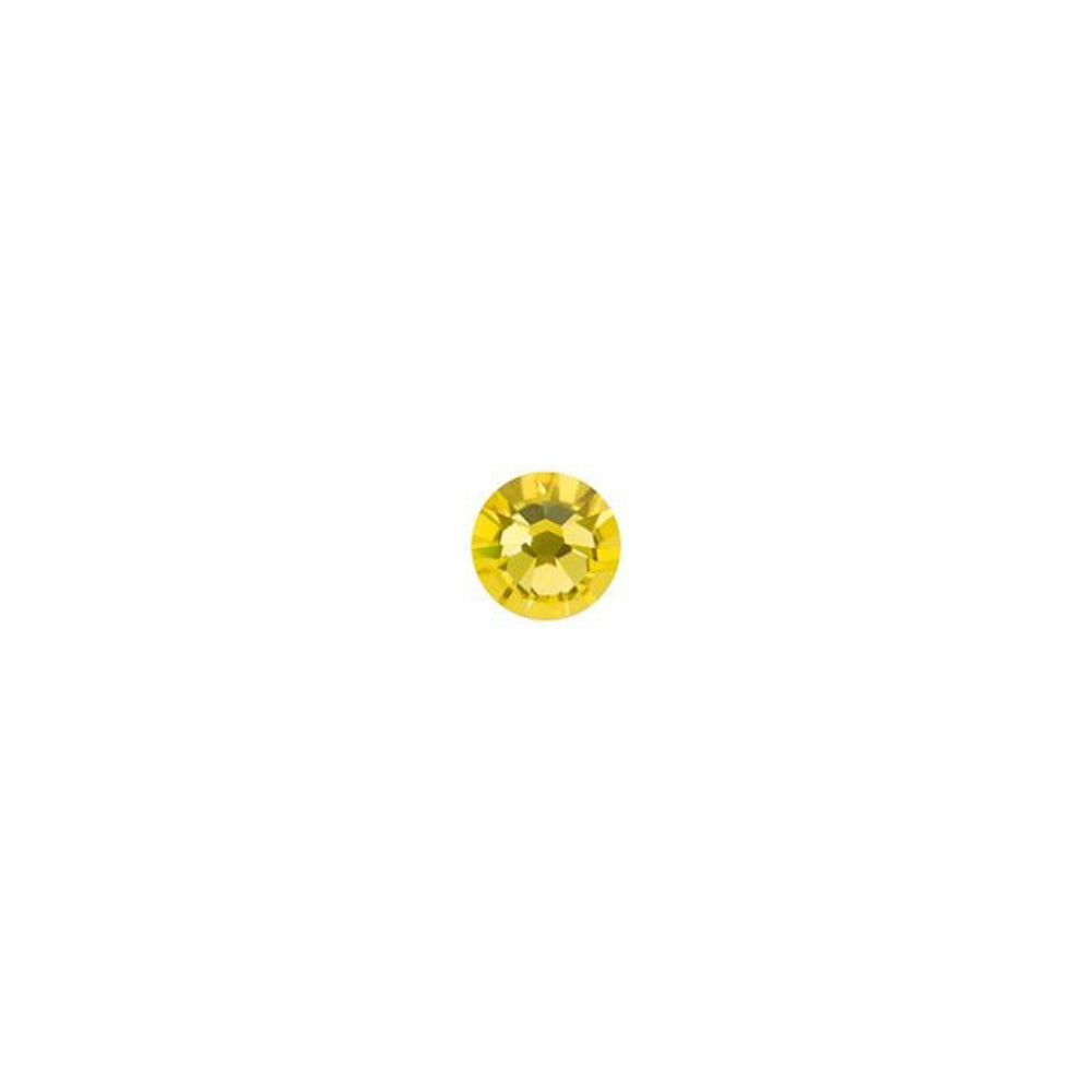 PRESTIGE Crystal, #2058 Round Flatback Rhinestone SS9, Citrine (1 Piece)