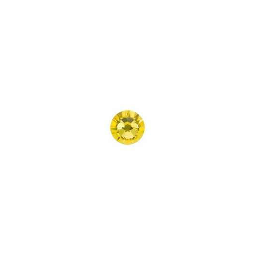 PRESTIGE Crystal, #2058 Round Flatback Rhinestone SS9, Citrine (1 Piece)