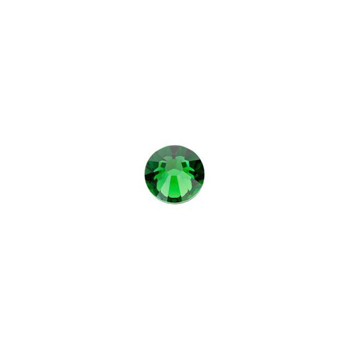PRESTIGE Crystal, #2058 Swarovski Round Flatback Rhinestone SS12, Dark Moss Green (1 Piece)