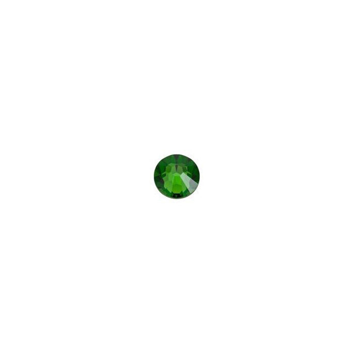 PRESTIGE Crystal, #2058 Round Flatback Rhinestone SS9, Fern Green (1 Piece)