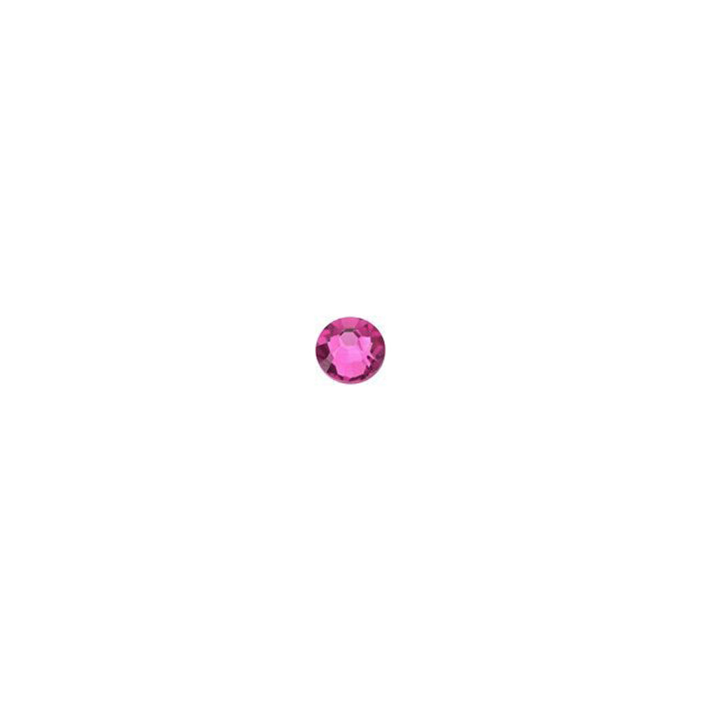 PRESTIGE Crystal, #2058 Round Flatback Rhinestone SS7, Fuchsia (1 Piece)