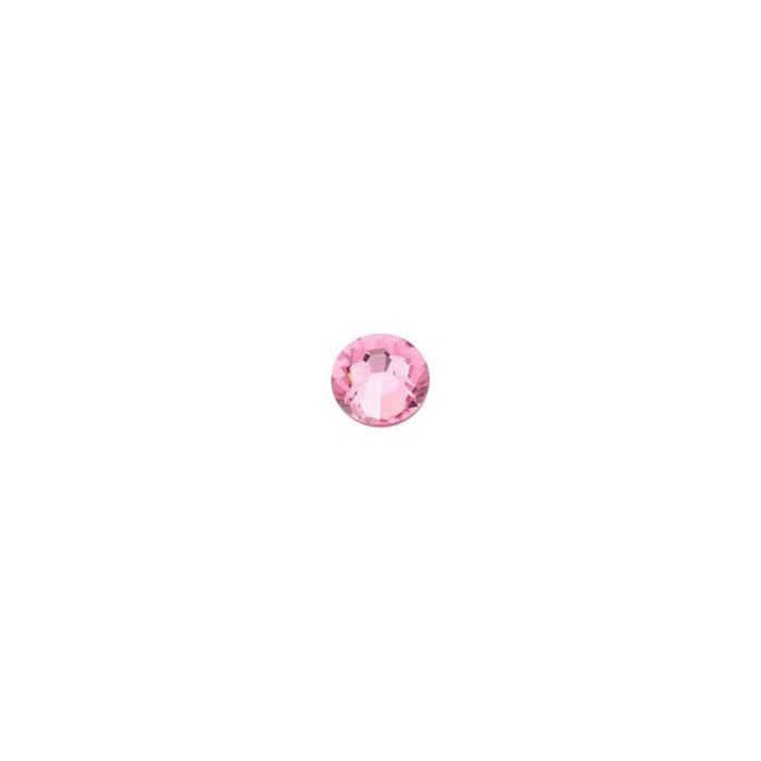 PRESTIGE Crystal, #2058 Round Flatback Rhinestone SS9, Light Rose (1 Piece)