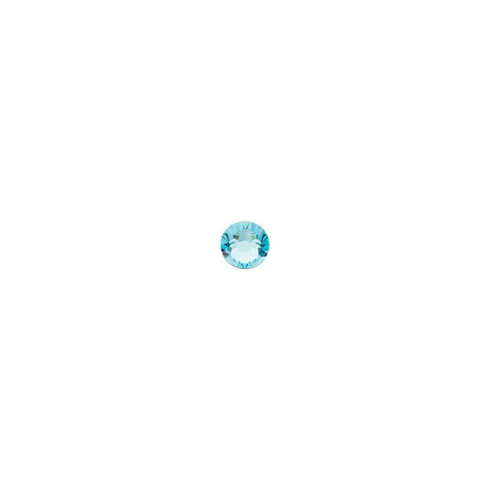 PRESTIGE Crystal, #2058 Round Flatback Rhinestone SS7, Light Turquoise (1 Piece)