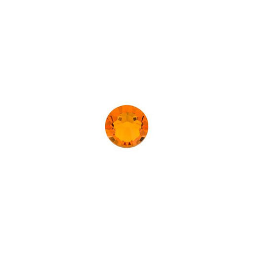 PRESTIGE Crystal, #2058 Round Flatback Rhinestone SS12, Tangerine (1 Piece)