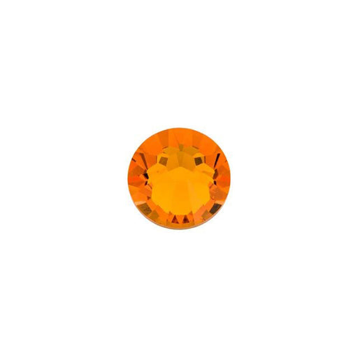 PRESTIGE Crystal, #2058 Round Flatback Rhinestone SS20, Tangerine (1 Piece)