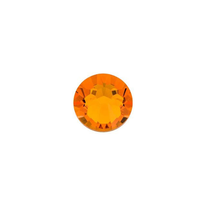 PRESTIGE Crystal, #2058 Round Flatback Rhinestone SS20, Tangerine (1 Piece)