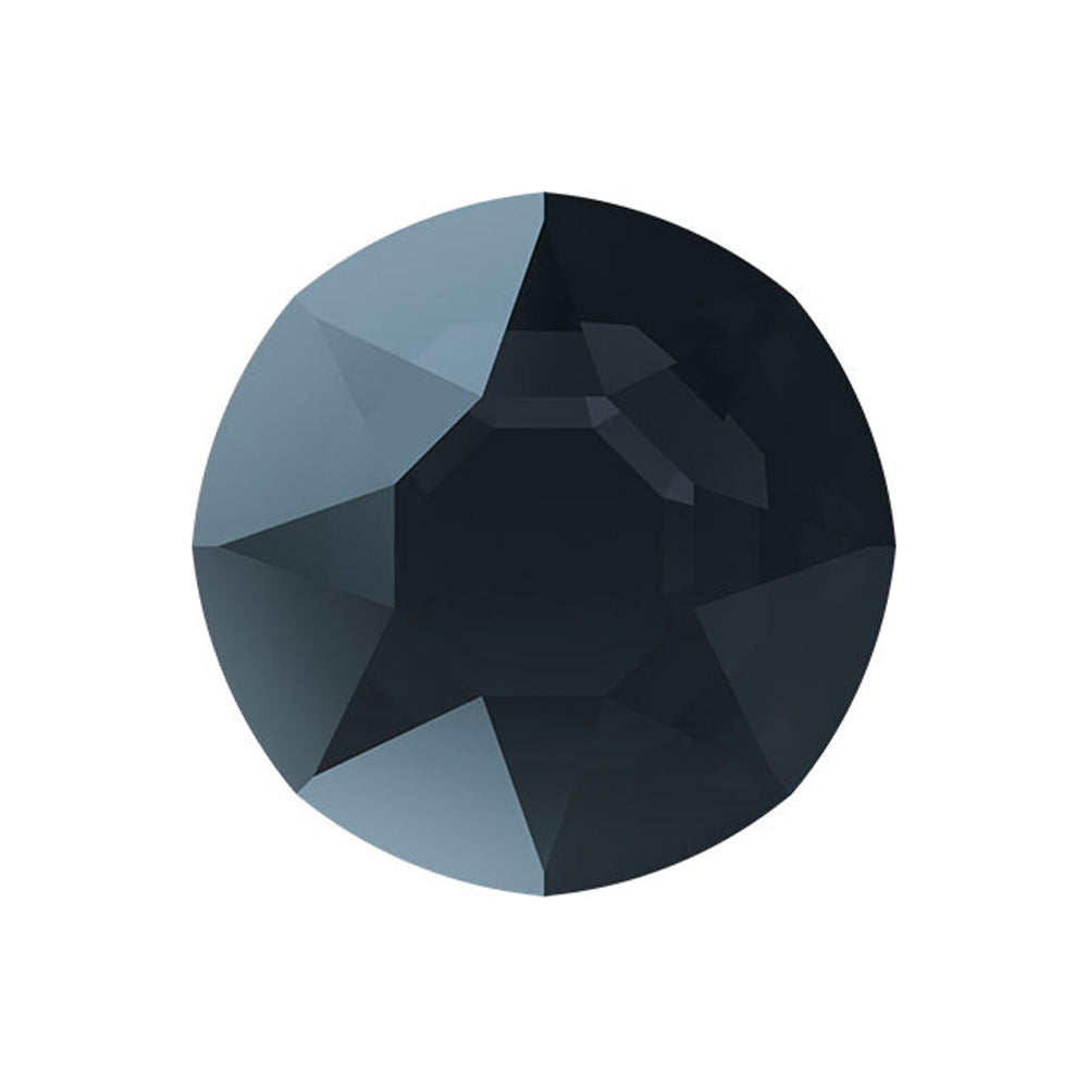 PRESTIGE Crystal, #H2078 Hotfix Round Flatback Rhinestone SS34, Graphite Nightfall (1 Piece)