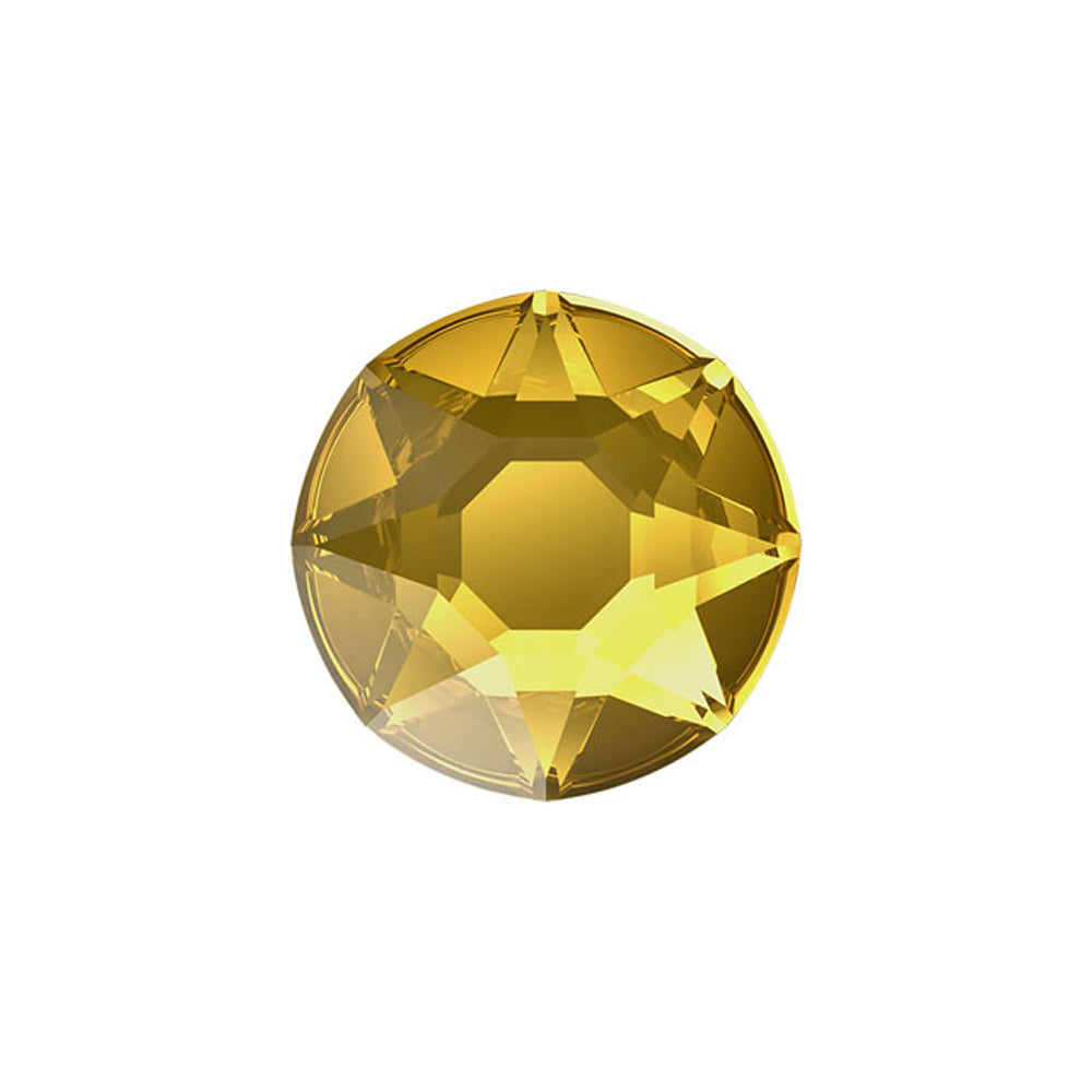 PRESTIGE Crystal, #H2078 Hotfix Round Flatback Rhinestone SS20, Golden Topaz (1 Piece)