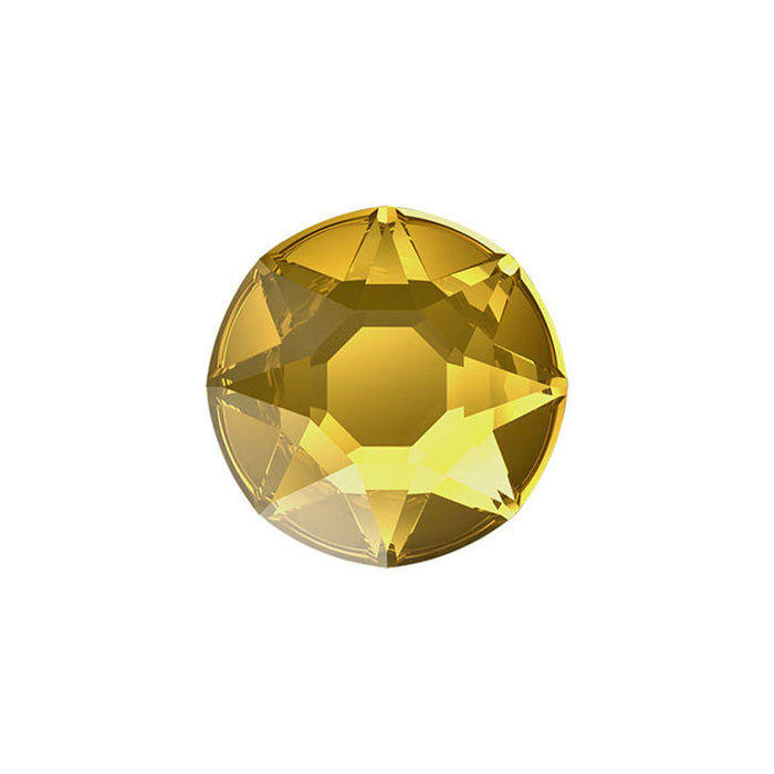 PRESTIGE Crystal, #H2078 Hotfix Round Flatback Rhinestone SS20, Golden Topaz (1 Piece)