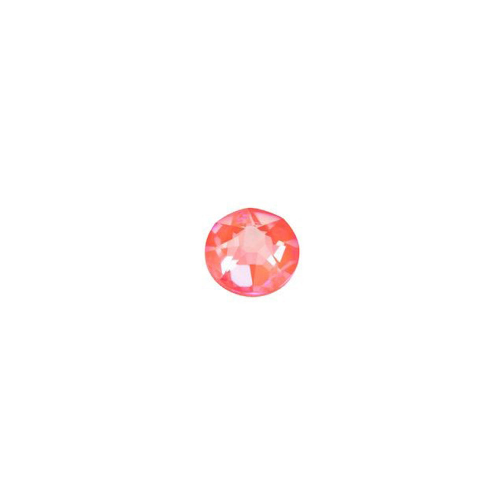 PRESTIGE Crystal, #2088 Round Flatback Rhinestone SS12, Electric Orange LacquerPRO DeLite (1 Piece)