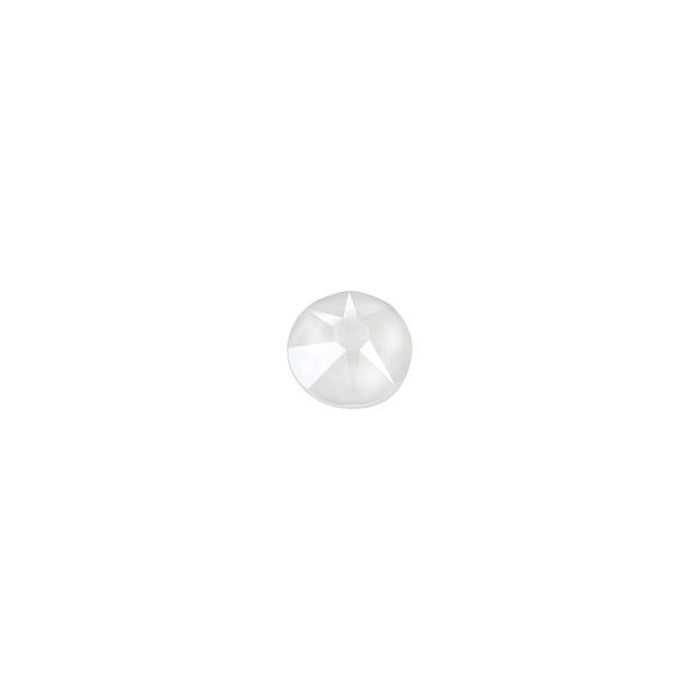 PRESTIGE Crystal, #2088 Round Flatback Rhinestone SS12, Electric White LacquerPRO (1 Piece)