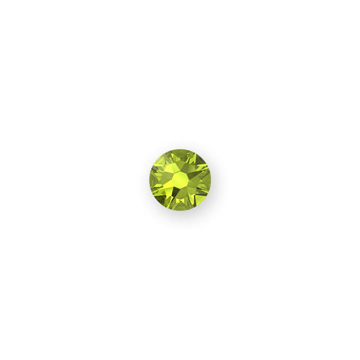 PRESTIGE Crystal, #2088 Round Flatback Rhinestone SS12, Citrus Green (1 Piece)