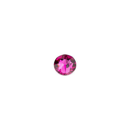 PRESTIGE Crystal, #2088 Round Flatback Rhinestone SS12, Fuchsia (1 Piece)