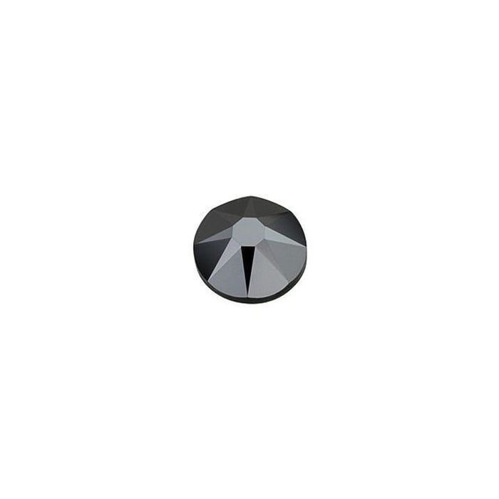 PRESTIGE Crystal, #2088 Round Flatback Rhinestone SS16, Jet Hematite (1 Piece)