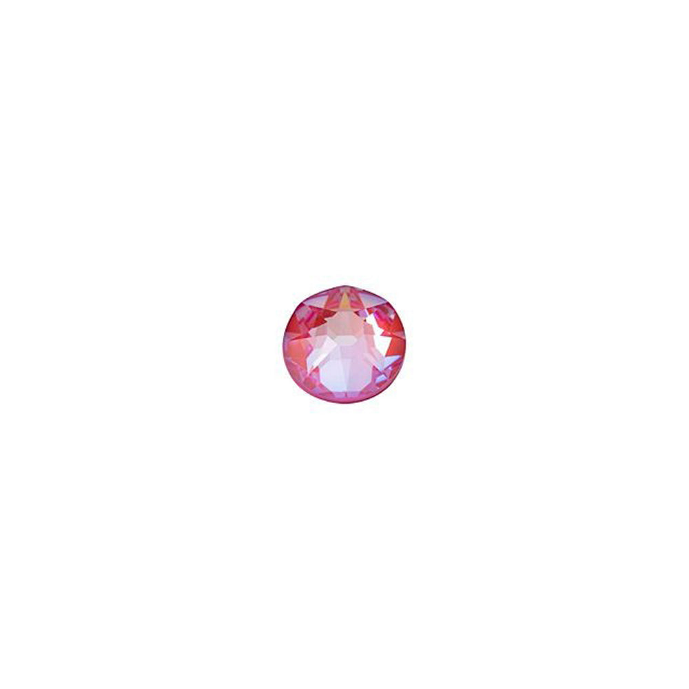 PRESTIGE Crystal, #2088 Round Flatback Rhinestone SS12, Lotus Pink LacquerPRO DeLite (1 Piece)