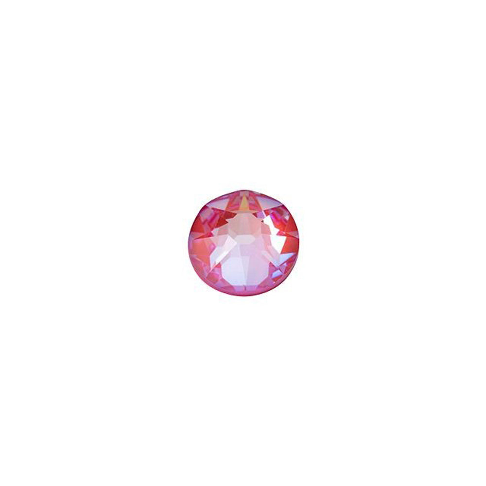 PRESTIGE Crystal, #2088 Round Flatback Rhinestone SS16, Lotus Pink LacquerPRO DeLite (1 Piece)