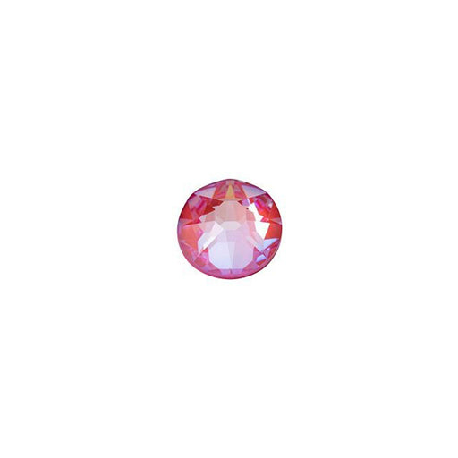 PRESTIGE Crystal, #2088 Round Flatback Rhinestone SS16, Lotus Pink LacquerPRO DeLite (1 Piece)