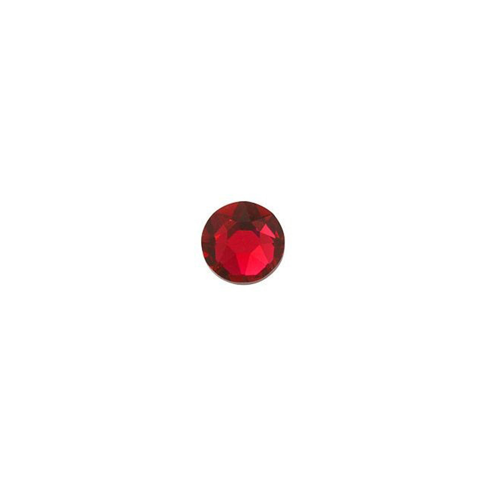 PRESTIGE Crystal, #2088 Round Flatback Rhinestone SS12, Scarlet (1 Piece)