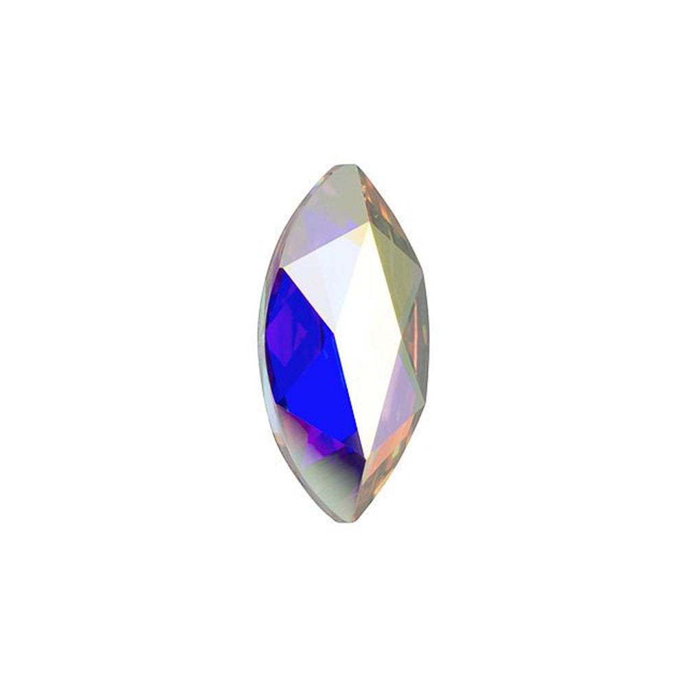 PRESTIGE Crystal, #2201 Marquise Flatback Rhinestone 14x6.0mm, Crystal AB (1 Piece)