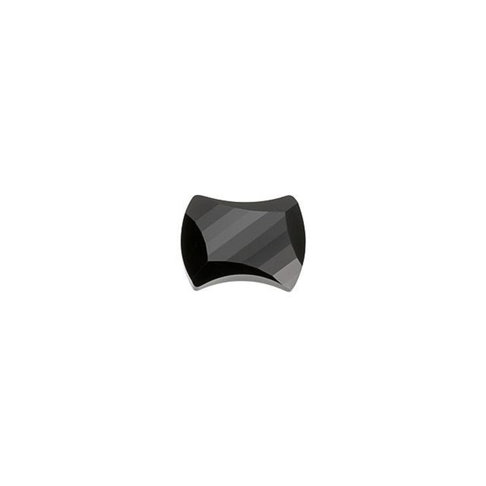PRESTIGE Crystal, #2540 Curvy Flatback Rhinestone 7x5.5mm, Jet (1 Piece)