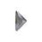 PRESTIGE Crystal, #2740 Triangle G Flatback Rhinestone 10x10mm, Dark Grey Shiny LacquerPRO (1 Piece)