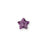 PRESTIGE Crystal, #2754 Star Flower Flatback Rhinestone 6mm, Amethyst (1 Piece)