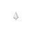 PRESTIGE Crystal, #2771 Kite Flatback Rhinestone 6.4x4.2mm, Crystal (1 Piece)