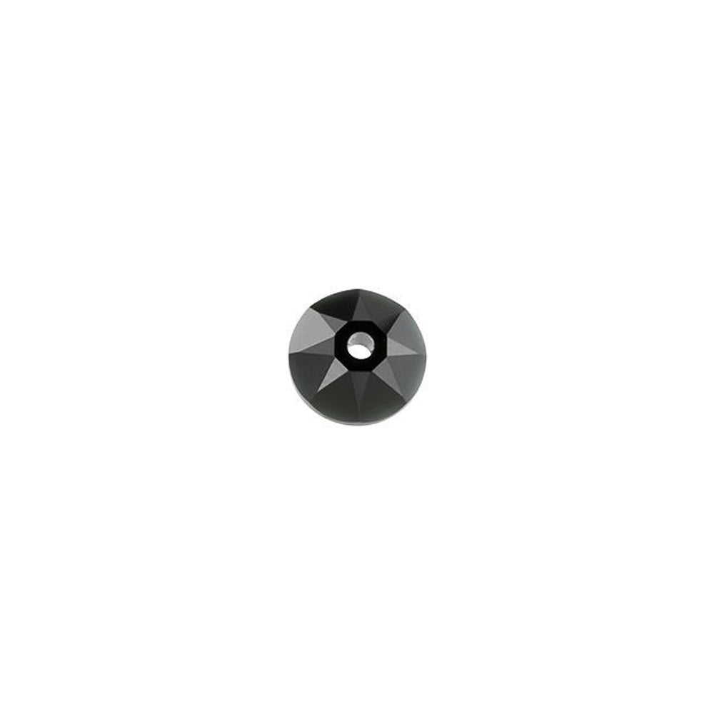 PRESTIGE Crystal, #3188 Lochrose Sew-On Sequin 4mm, Jet (1 Piece)