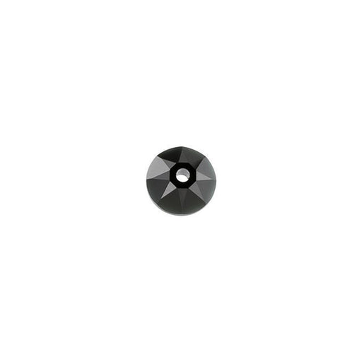 PRESTIGE Crystal, #3188 Lochrose Sew-On Sequin 4mm, Jet (1 Piece)