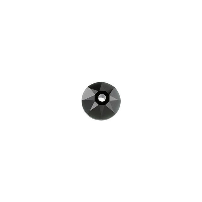 PRESTIGE Crystal, #3188 Lochrose Sew-On Sequin 4mm, Jet (1 Piece)