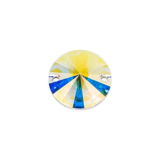 PRESTIGE Crystal, #3200 Rivoli Sew-On Stone 10mm, Crystal AB (1 Piece)
