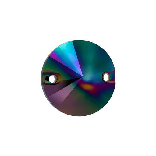PRESTIGE Crystal, #3200 Rivoli Sew-On Stone 12mm, Rainbow Dark (1 Piece)