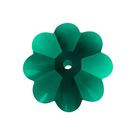 PRESTIGE Crystal, #3700 Margarita Flower Bead 14mm, Emerald (1 Piece)