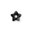 PRESTIGE Crystal, #3754 Star Flower Bead 5mm, Jet (1 Piece)