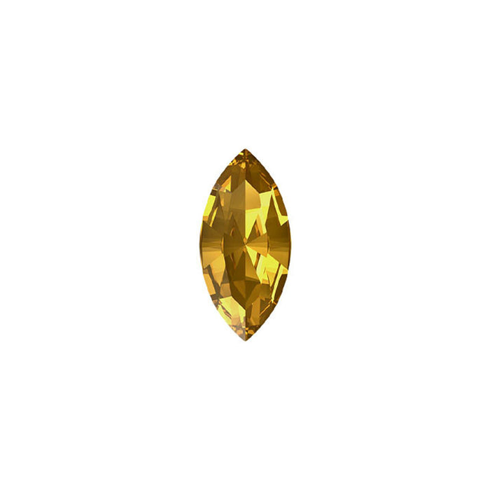 PRESTIGE Crystal, #4228 Navette Fancy Stone 15x7mm, Golden Topaz (1 Piece)