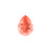 PRESTIGE Crystal, #4320 Pear Fancy Stone 14mm, Crystal Orange Ignite (1 Piece)