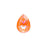 PRESTIGE Crystal, #4320 Pear Fancy Stone 14mm, Orange Glow LacquerPRO DeLite (1 Piece)