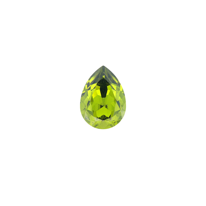 PRESTIGE Crystal, #4320 Pear Fancy Stone 18mm, Olivine (1 Piece)