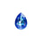 PRESTIGE Crystal, #4320 Pear Fancy Stone 14mm, Royal Blue LacquerPRO DeLite (1 Piece)