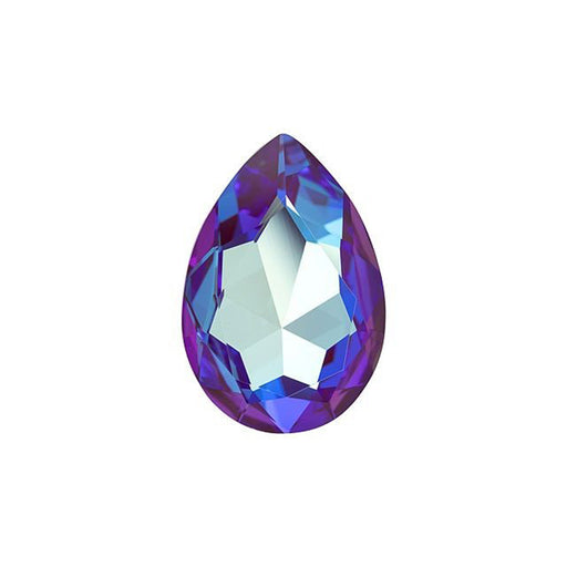 PRESTIGE Crystal, #4327 Pear Fancy Stone 30x20mm, Burgundy DeLite LacquerPRO (1 Piece)