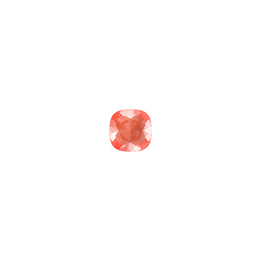 PRESTIGE Crystal, #4470 Cushion Fancy Stone 10mm, Crystal Orange Ignite (1 Piece)