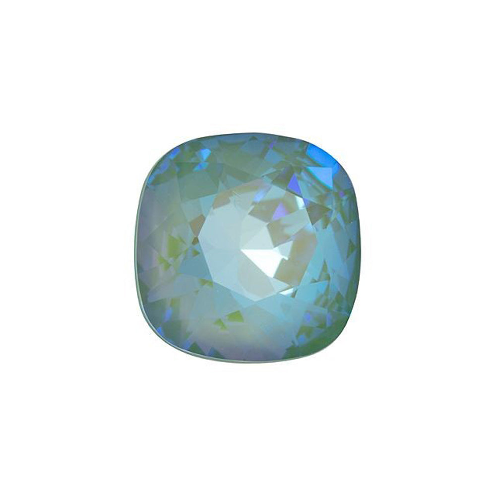PRESTIGE Crystal, #4470 Cushion Fancy Stone 12mm, Silky Sage LacquerPRO DeLite (1 Piece)