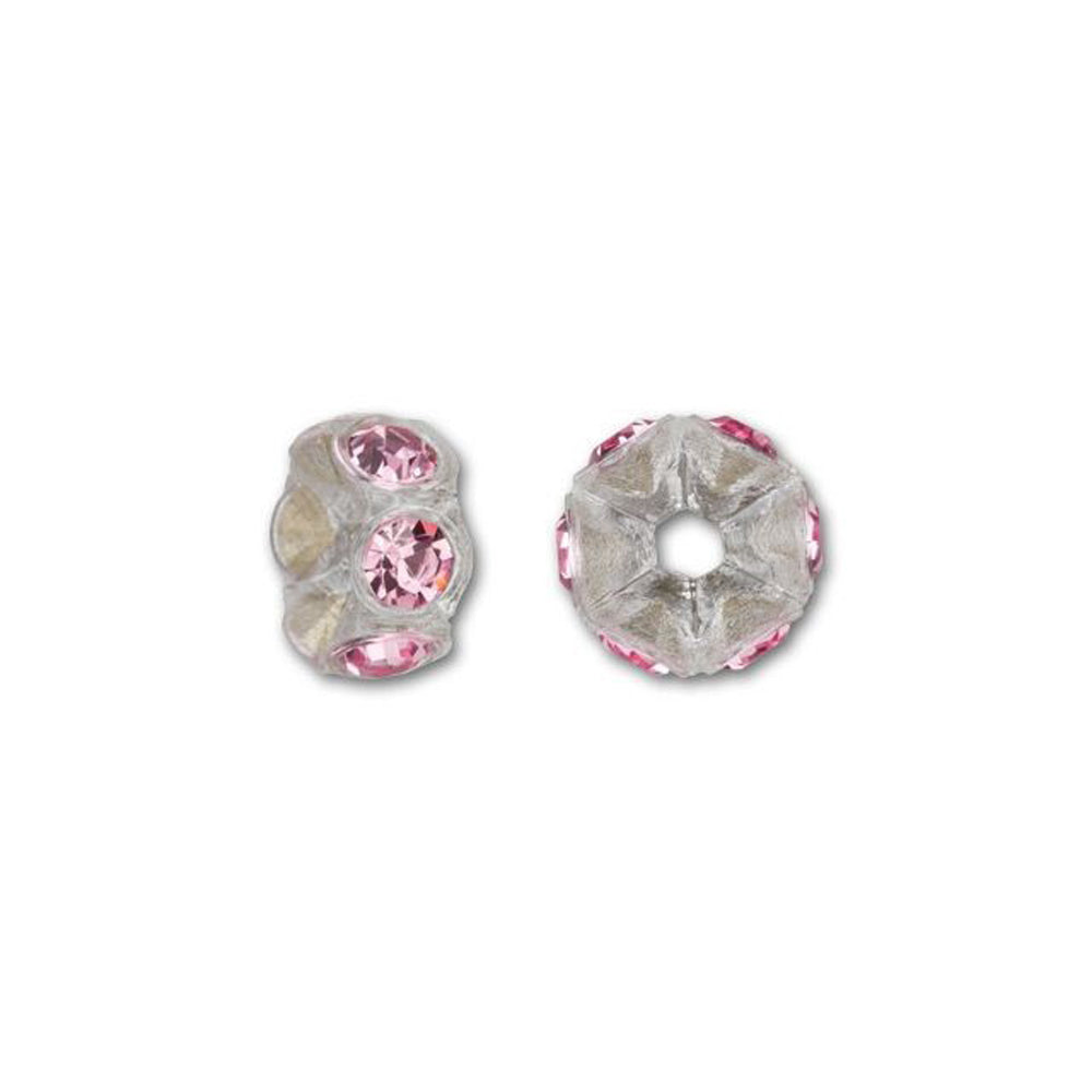 PRESTIGE Crystal, #4720 Transparent Plastic Rondelle Spacer Bead 5.5mm/PP14, Light Rose