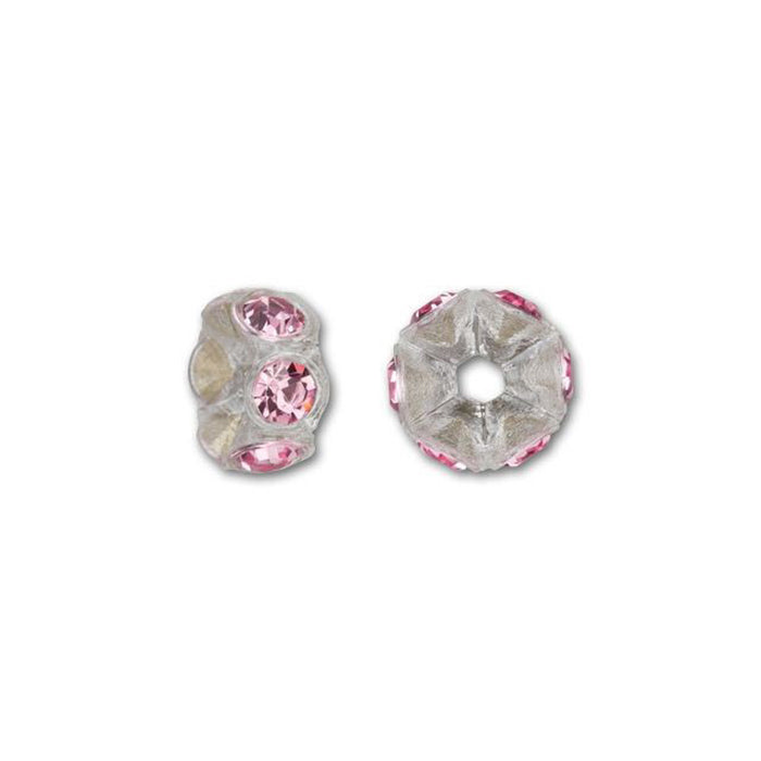 PRESTIGE Crystal, #4720 Transparent Plastic Rondelle Spacer Bead 5.5mm/PP14, Light Rose