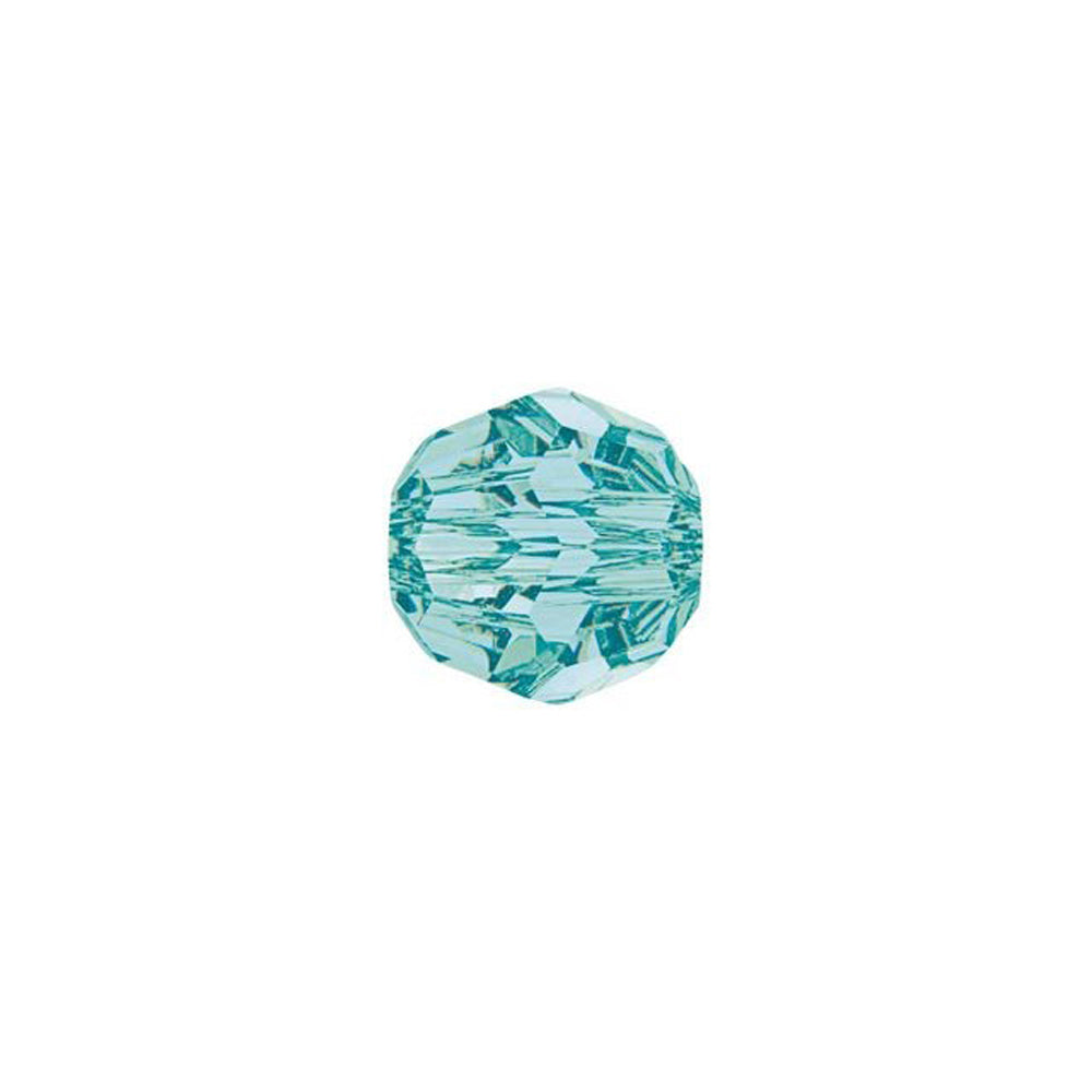 PRESTIGE Crystal, #5000 Swarovski Round Bead 6mm, Light Turquoise (1 Piece)