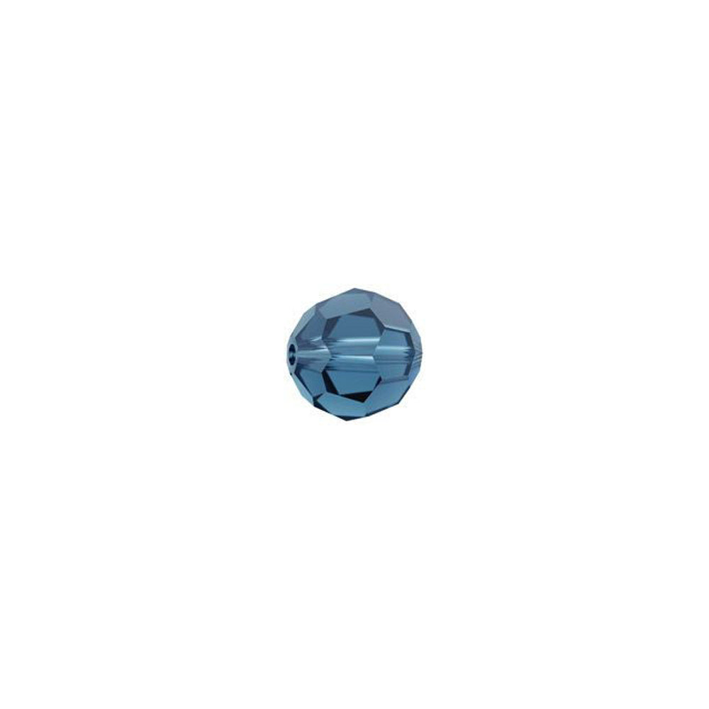 PRESTIGE Crystal, #5000 Swarovski Round Bead 4mm, Montana Sapphire (1 Piece)