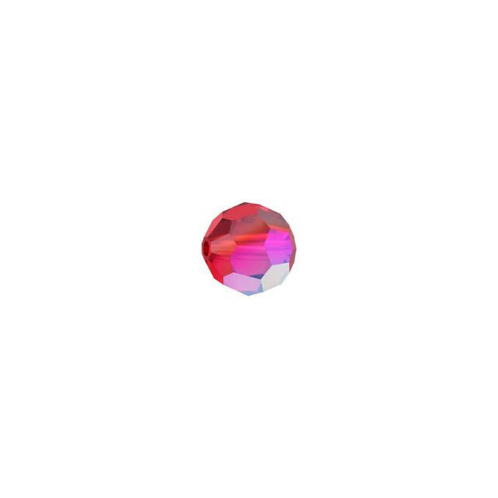 PRESTIGE Crystal, #5000 Swarovski Round Bead 4mm, Light Siam AB (1 Piece)