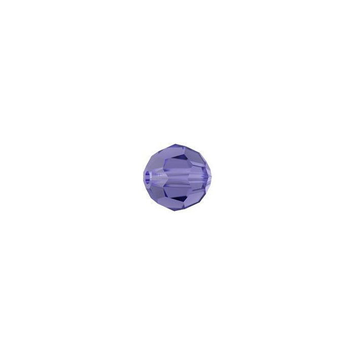 PRESTIGE Crystal, #5000 Swarovski Round Bead 4mm, Tanzanite (1 Piece)