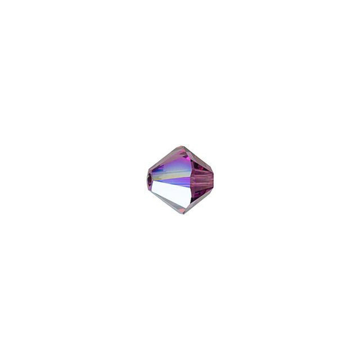 PRESTIGE Crystal, #5328 Swarovski Bicone Bead 4mm, Amethyst Shimmer (1 Piece)