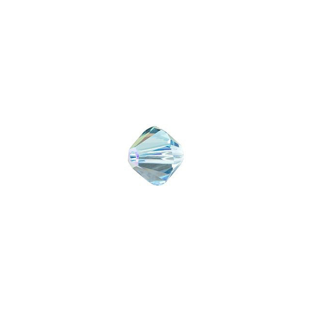 PRESTIGE Crystal, #5328 Swarovski Bicone Bead 4mm, Aquamarine Shimmer (1 Piece)